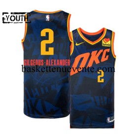 Maillot Basket Oklahoma City Thunder Shai Gilgeous-Alexander 2 2023-2024 Nike City Edition Navy Swingman - Enfant
